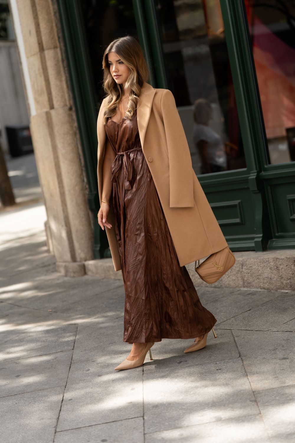 Vestido com Efeito Plissado