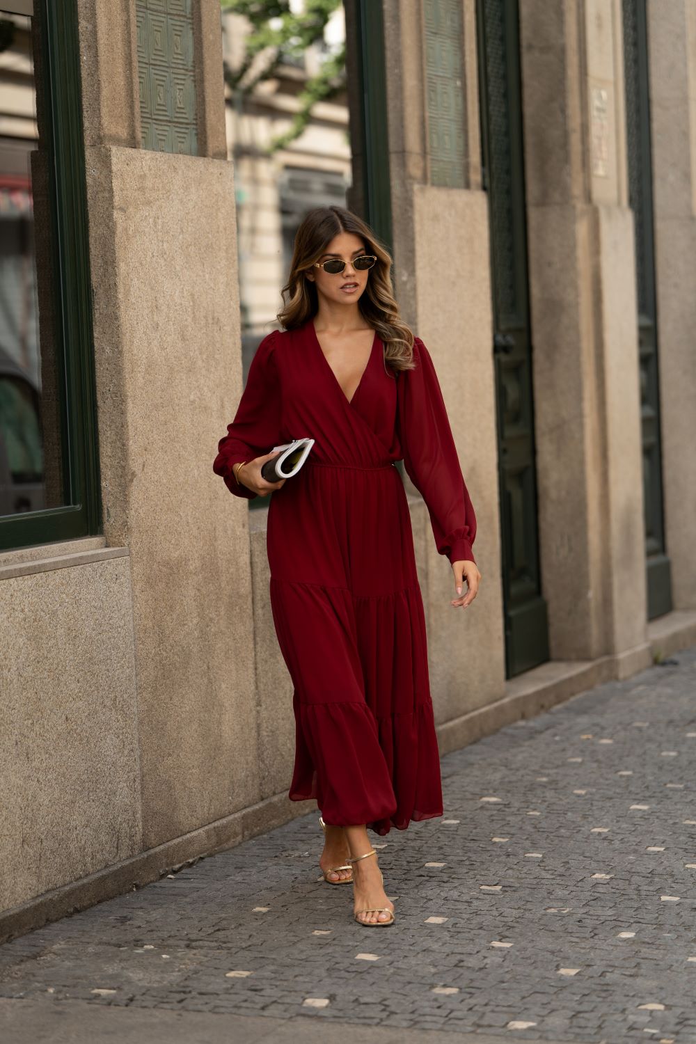 Vestido longo vermelho