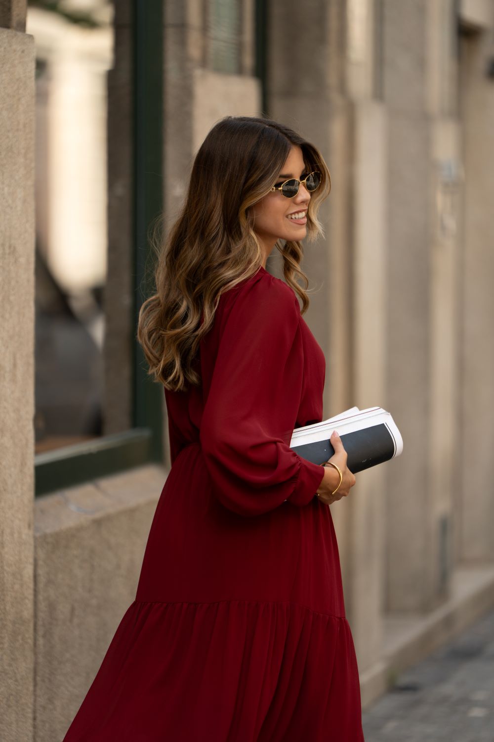 Vestido longo vermelho