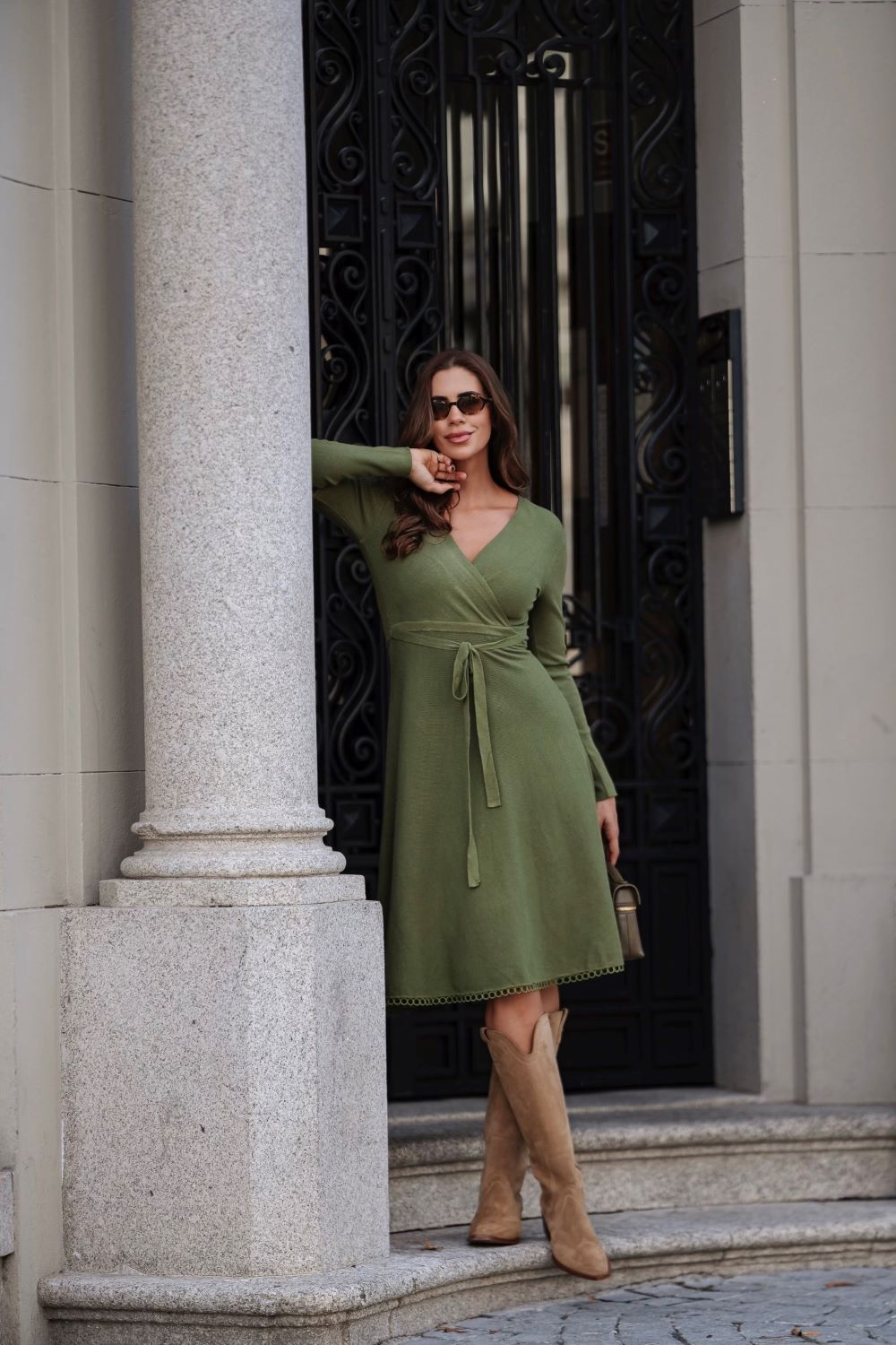 Vestido manga comprida