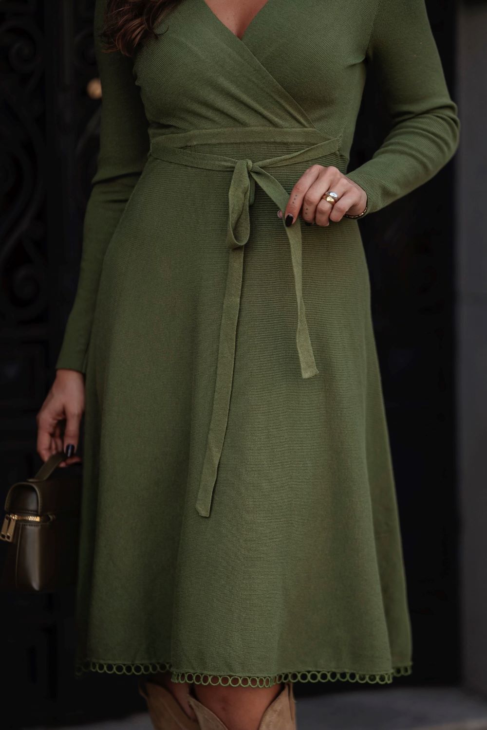 Vestido manga comprida