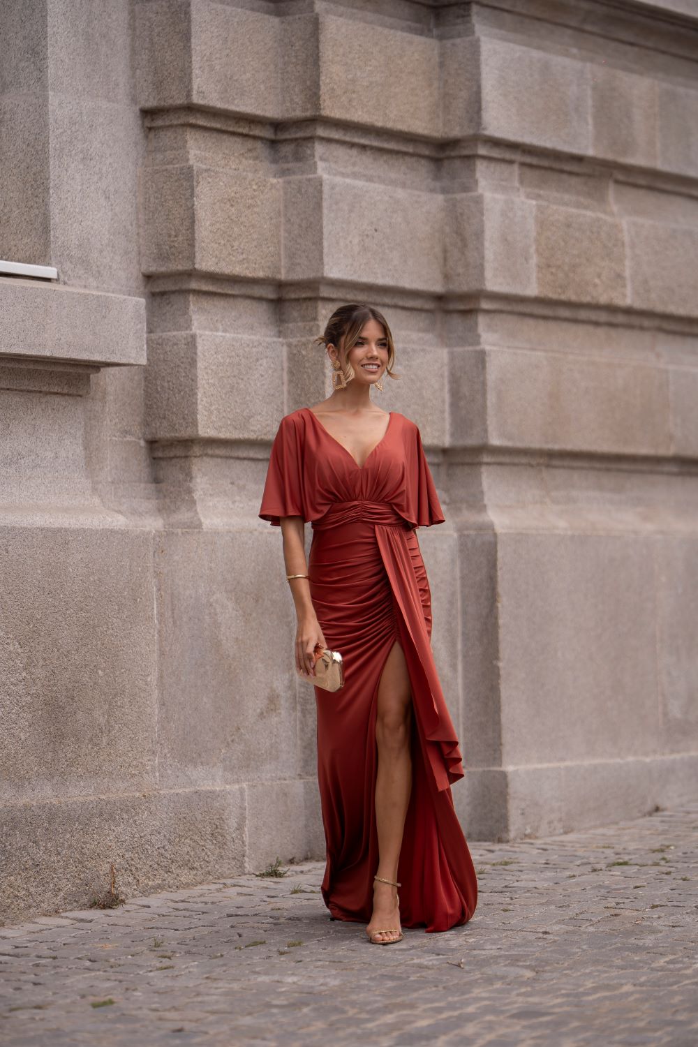 Vestido Jersey Marsala
