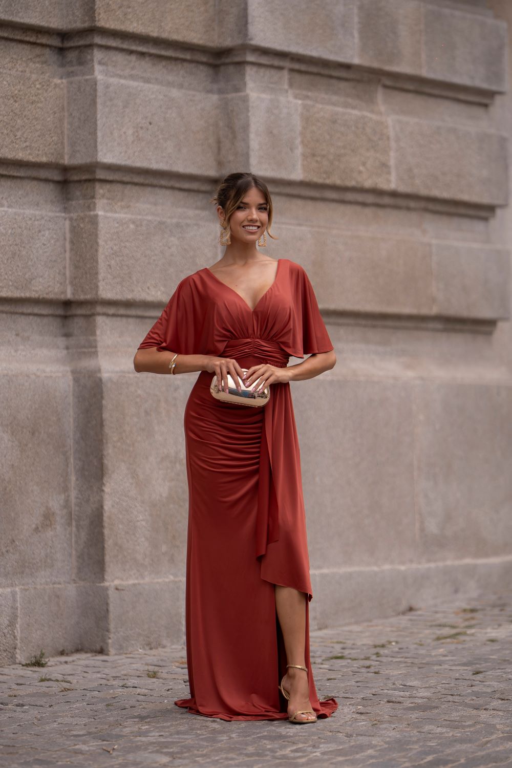 Vestido Jersey Marsala