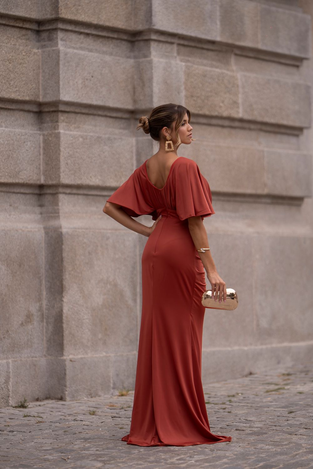 Vestido Jersey Marsala