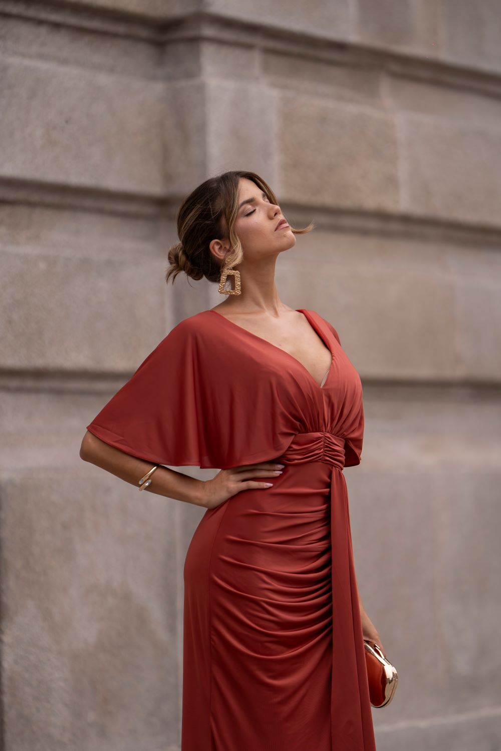Vestido Jersey Marsala