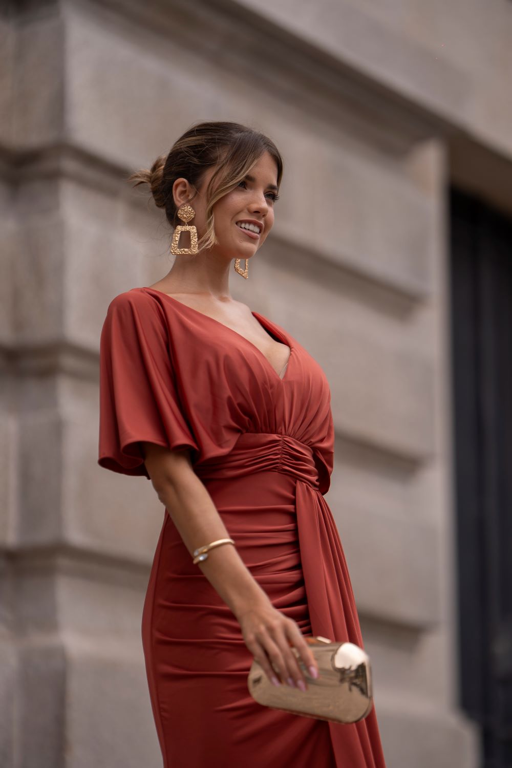 Vestido Jersey Marsala